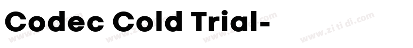 Codec Cold Trial字体转换